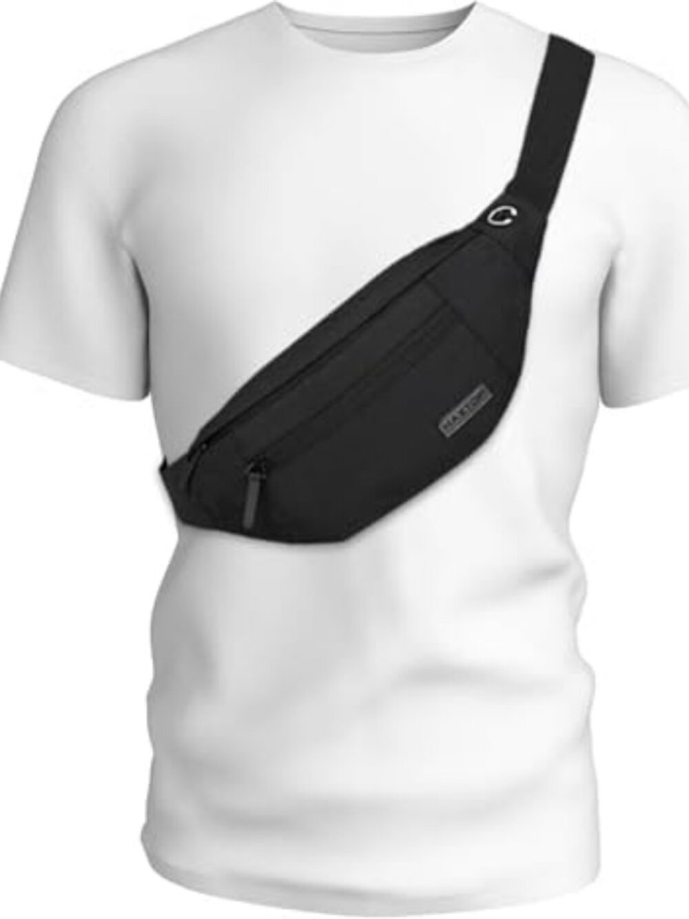 Large Fanny Pack for Women Men Crossbody Bag with 4-Zipper Pockets